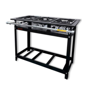 Fogão Industrial 3 Bocas Qs - Alta Pressão Grelha 30x30