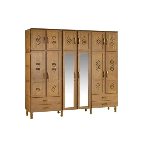 Guarda Roupa 6 portas 4 gavetas em madeira - Entalhe