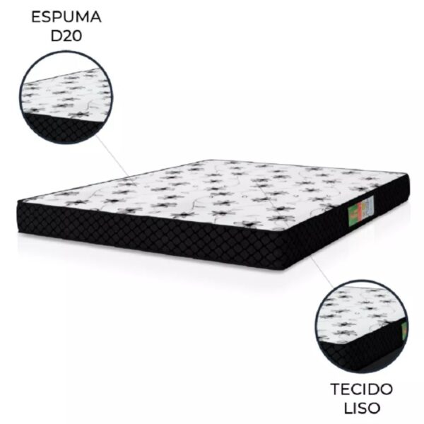 Colchão Casal Espuma D20 - Perola 12 cm - Imagem 2