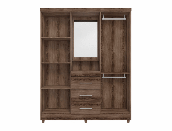 Guarda roupa casal 4 portas 3 gavetas - Capelinha Lyon - Imagem 2