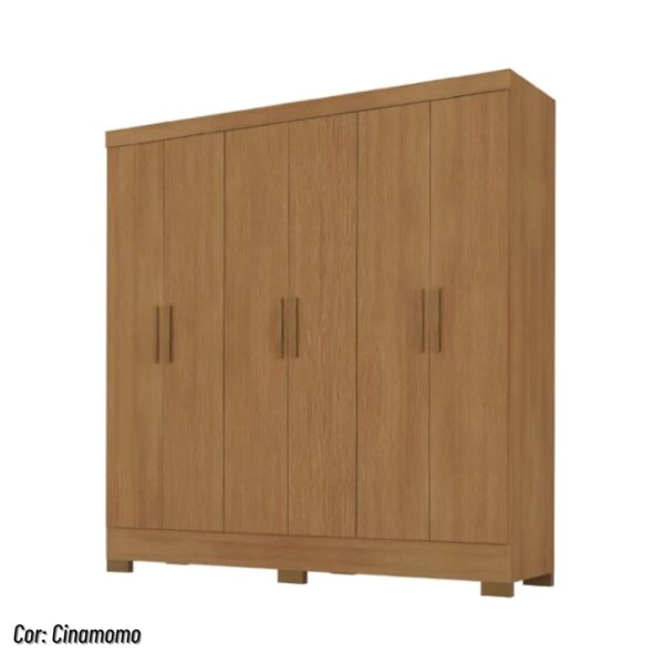 Guarda roupa casal 6 portas 3 gavetas – Lancaster - Imagem 2