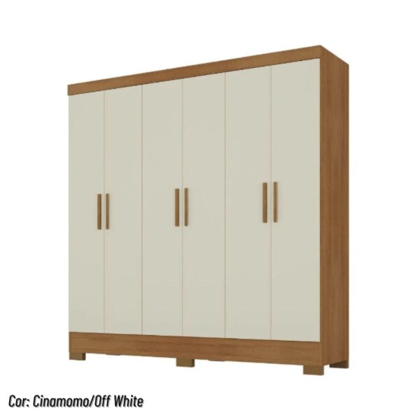 Guarda roupa casal 6 portas 3 gavetas – Lancaster