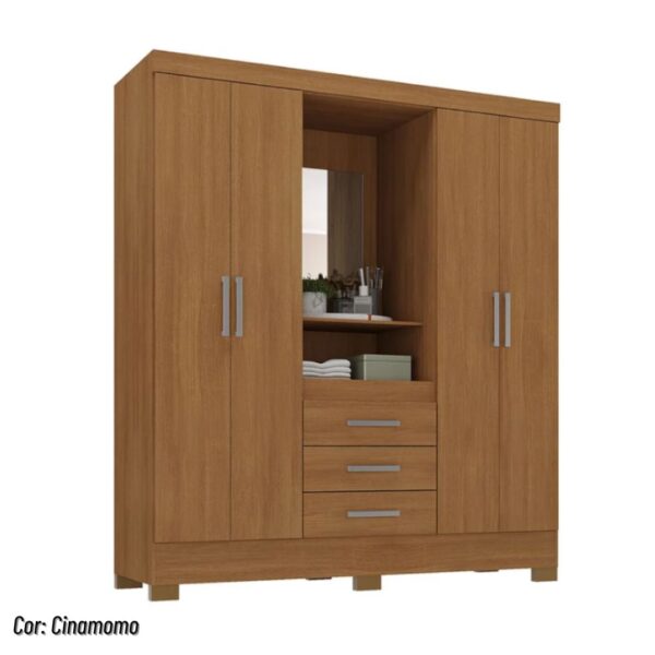 Guarda roupa capelinha 4 portas 3 gavetas – Agreste
