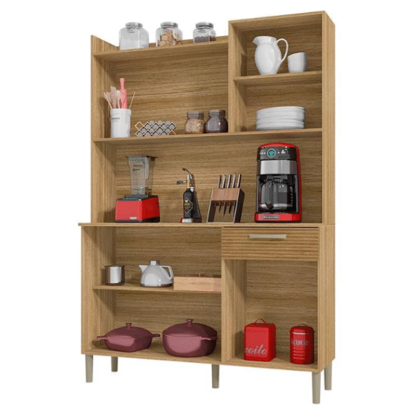 Armário Kit de cozinha 6 portas 1 gaveta - Genova - Imagem 2
