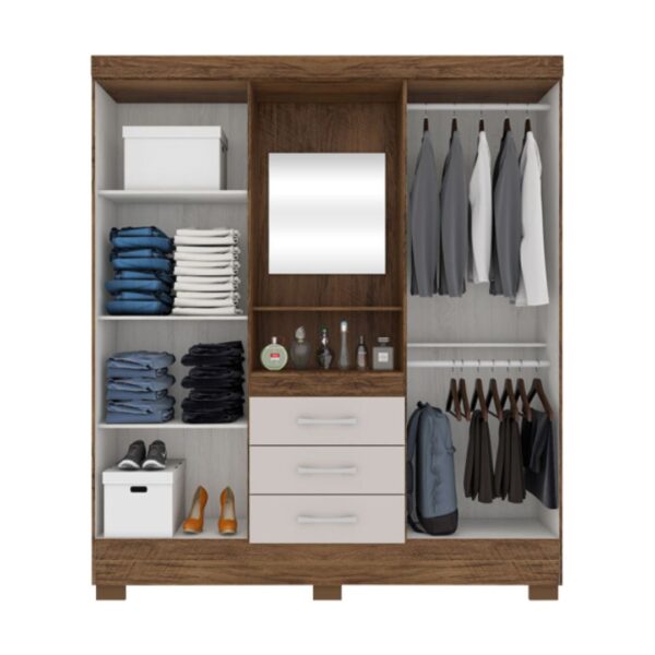 Guarda roupa capelinha 4 portas 3 gavetas – Agreste - Imagem 3