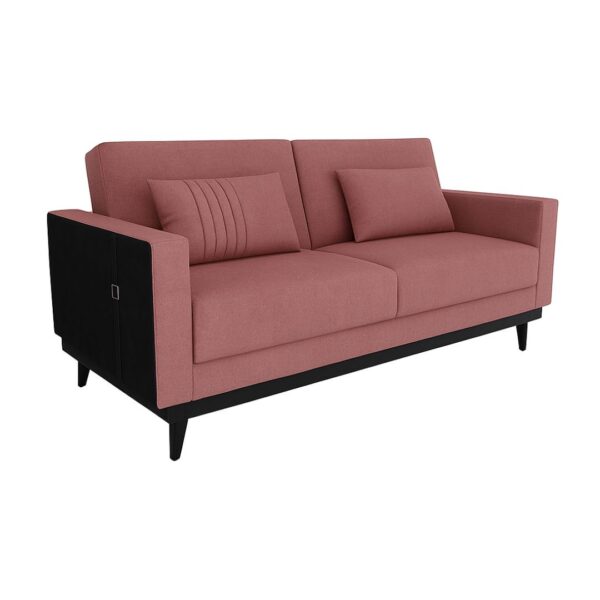 Sofá Cama 3 Lugares com base revestida - Esther